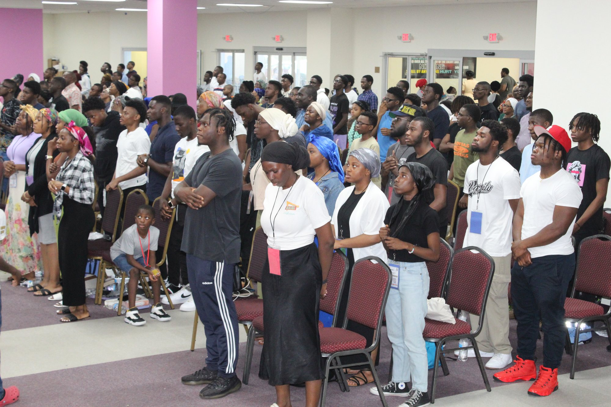 Youth and young adults in worship at MFM Mega Region 2