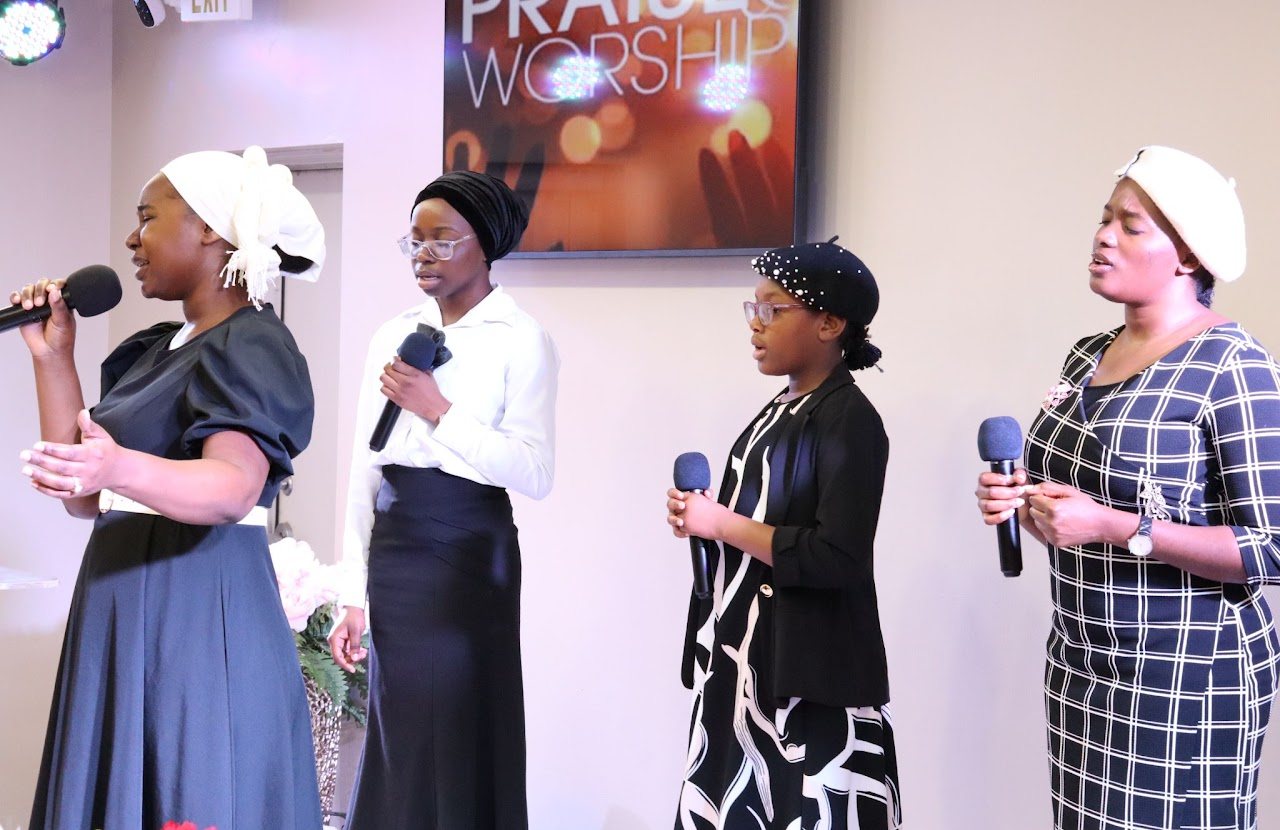 Praise and worship team ministering